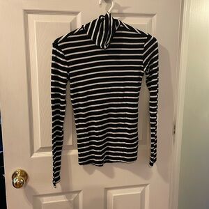 Striped Turtleneck T-Shirt XS